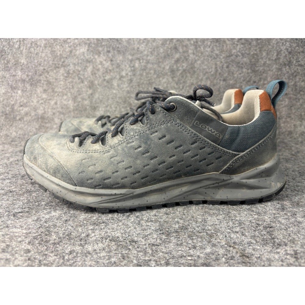 Lowa Valletta Hiking Shoes Mens 9 Gray Suede Low Top Sneakers 310815